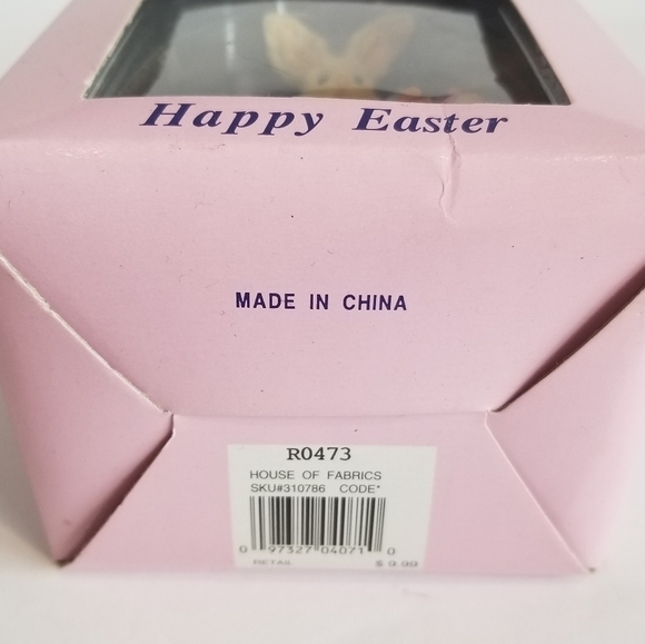 New In Box Cottontail Knoll Collectable Bunny Hand Painted Easter Chicken Eggs - Picture 2 of 4